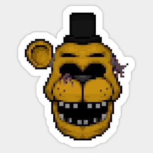 withered golden freddy Sticker